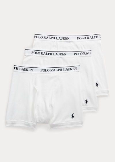 Calzoncillos Polo Ralph Lauren Hombre Blancos - Cotton 3-Pack - FDQXI7385